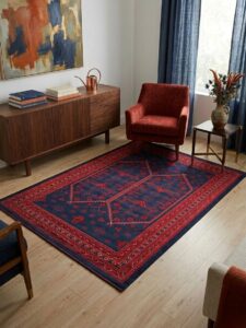 Miras 1001 Lacivert Yağcıbedir Desenli Halı