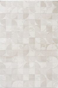 Nora 2003 Krem Akrilik Dokuma Kalın Özel Ölçü Halı