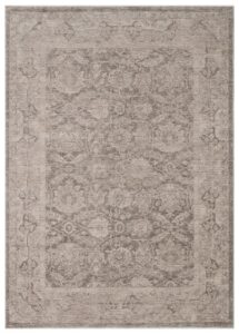 Shıraz Shr 01 Grey Vintage Eskitme Desenli Modern Yumuşak Dokulu Makine Halısı